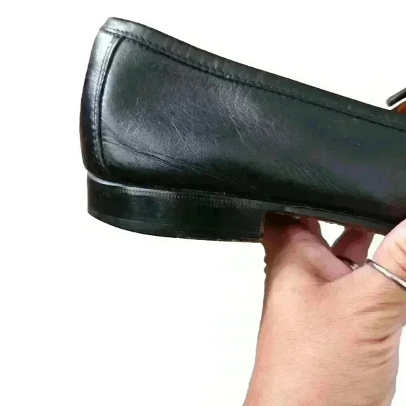 Salvatore Ferragamo Mens Leather Black Tasseled Loafer 7.5 EE (Double Wide) main image 13